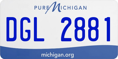 MI license plate DGL2881