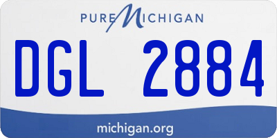 MI license plate DGL2884