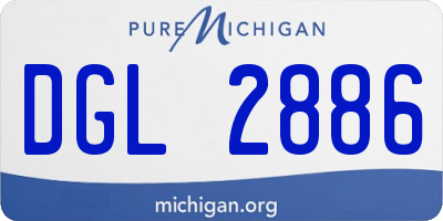 MI license plate DGL2886