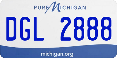 MI license plate DGL2888