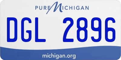 MI license plate DGL2896