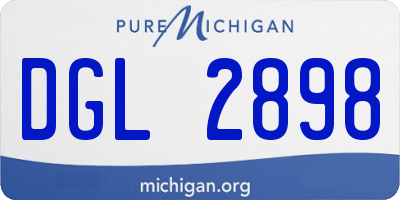 MI license plate DGL2898