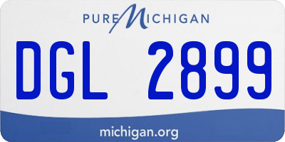 MI license plate DGL2899