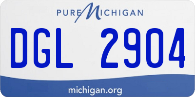 MI license plate DGL2904