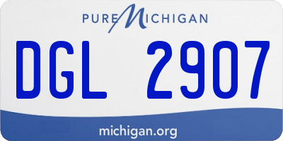 MI license plate DGL2907
