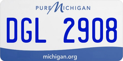 MI license plate DGL2908