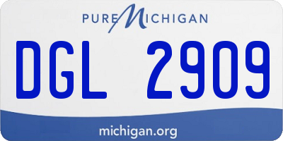 MI license plate DGL2909