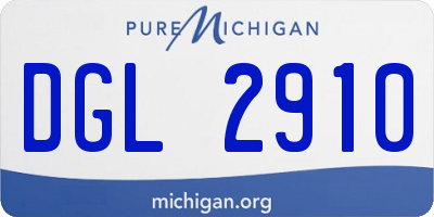 MI license plate DGL2910