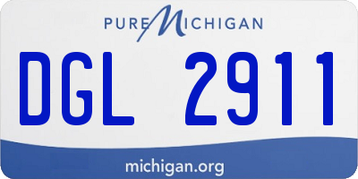 MI license plate DGL2911