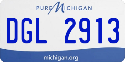MI license plate DGL2913