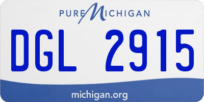 MI license plate DGL2915