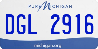 MI license plate DGL2916