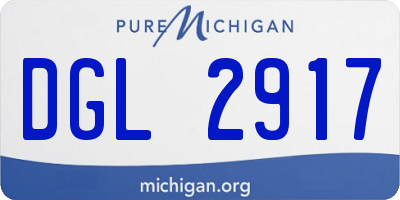 MI license plate DGL2917