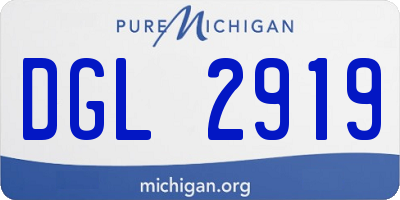 MI license plate DGL2919