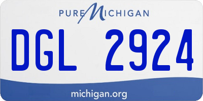 MI license plate DGL2924