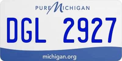 MI license plate DGL2927