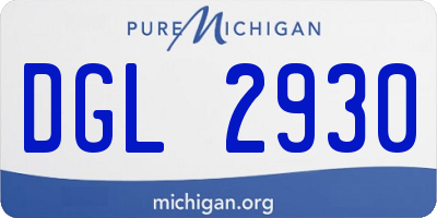 MI license plate DGL2930