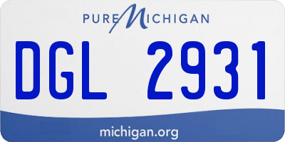 MI license plate DGL2931