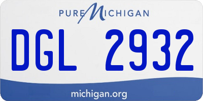 MI license plate DGL2932
