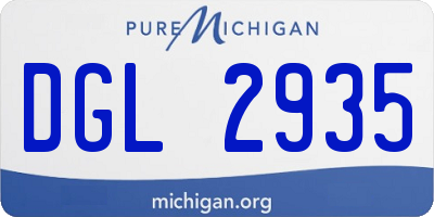 MI license plate DGL2935