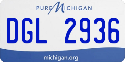 MI license plate DGL2936