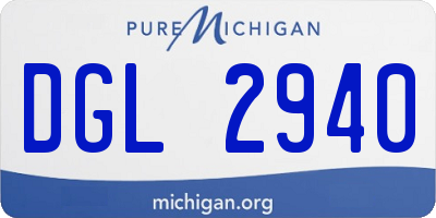 MI license plate DGL2940