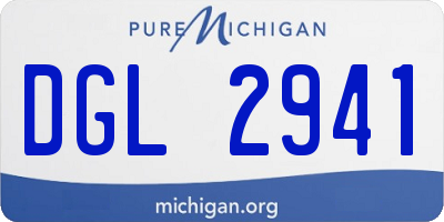 MI license plate DGL2941