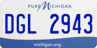 MI license plate DGL2943
