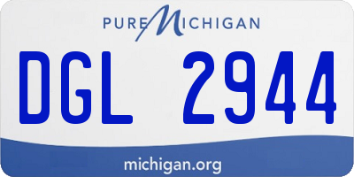 MI license plate DGL2944