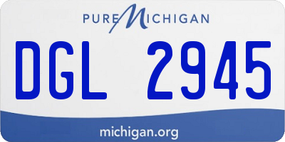 MI license plate DGL2945