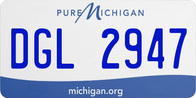MI license plate DGL2947