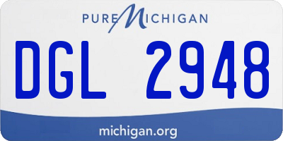 MI license plate DGL2948