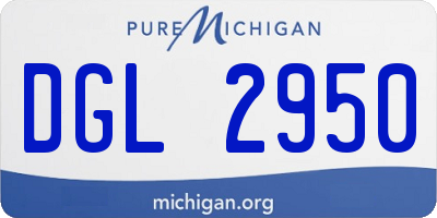 MI license plate DGL2950