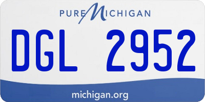 MI license plate DGL2952