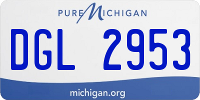 MI license plate DGL2953