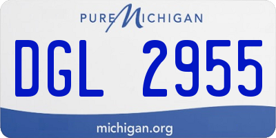 MI license plate DGL2955