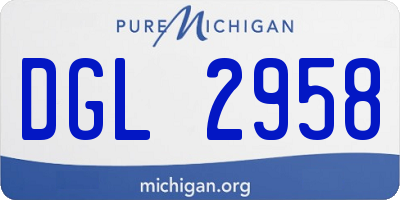 MI license plate DGL2958