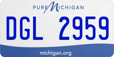 MI license plate DGL2959