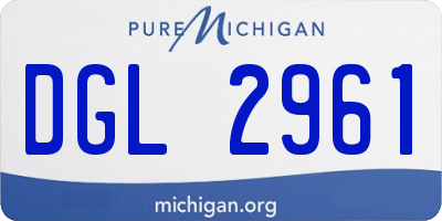MI license plate DGL2961