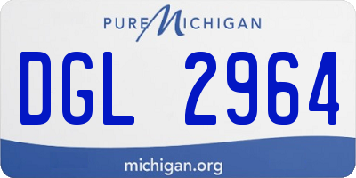 MI license plate DGL2964