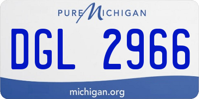 MI license plate DGL2966