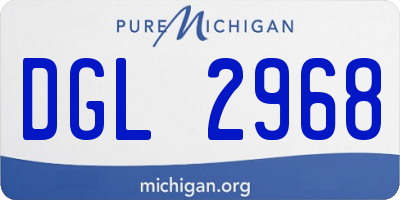 MI license plate DGL2968