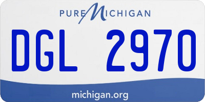 MI license plate DGL2970