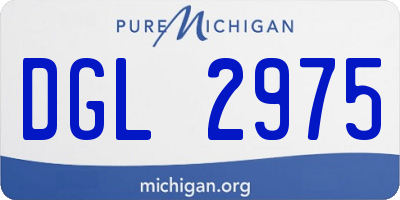 MI license plate DGL2975