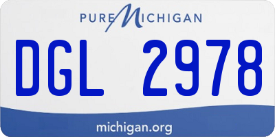 MI license plate DGL2978