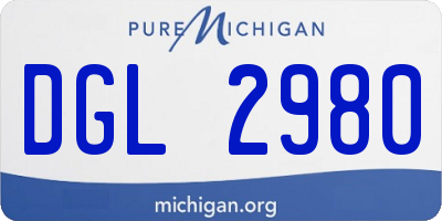 MI license plate DGL2980