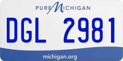 MI license plate DGL2981