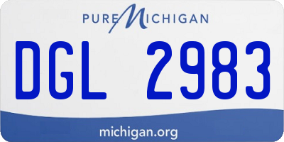 MI license plate DGL2983