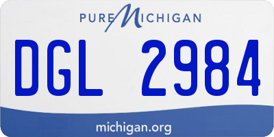 MI license plate DGL2984