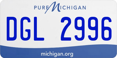 MI license plate DGL2996